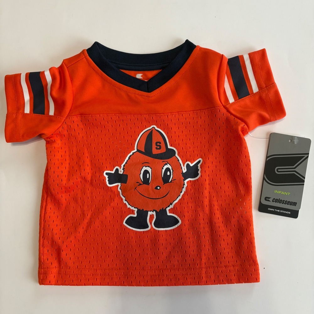 Syracuse Orange Navy Infant‎ Football Jersey Colosseum NWT 3-6 Months Mascot